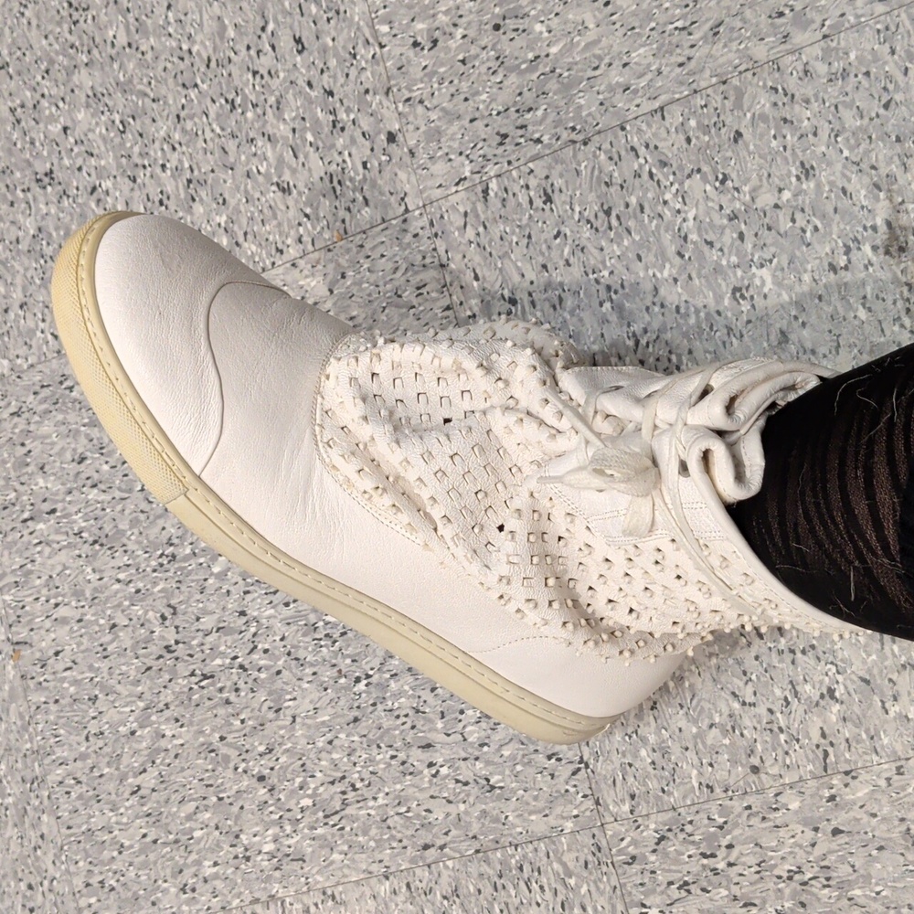 Vivienne Westwood White Textured High-Top Sneakers